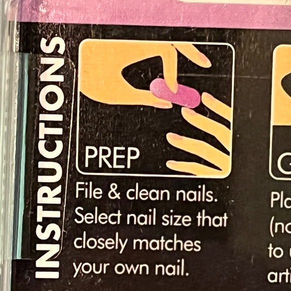 LA Colors Glossy Nude/French Glitter White Tip Short Artificial Nails,no glue - Picture 6 of 8